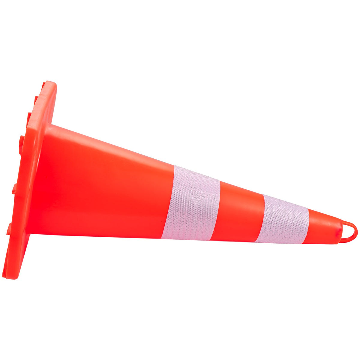 VEVOR Safety Cones, 12 x 28\" Traffic Cones, PVC Orange Construction Cones, 2 Reflective Collars Traffic Cones with Weighted Base and Hand-Held Ring Used for Traffic Control, Driveway Road Parking