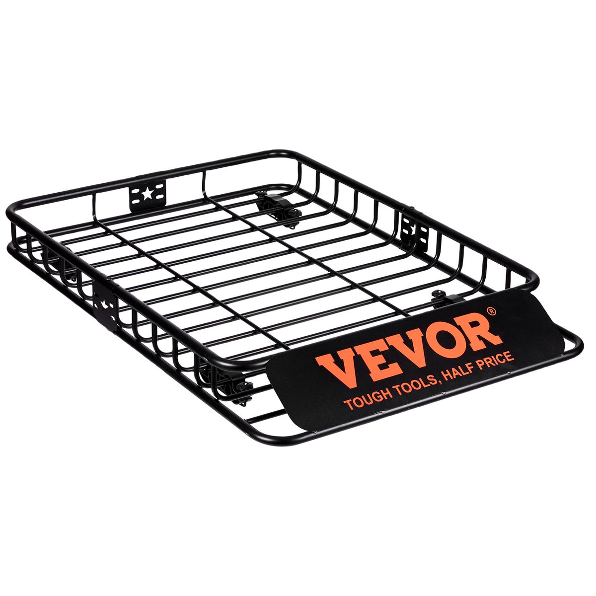 VEVOR Roof Rack Cargo Basket, 46" x 36" x 4.5" Rooftop Cargo Carrier, Heavy-duty 200 LBS Capacity Universal Roof Rack Basket, Luggage Holder for SUV, Truck, Vehicle