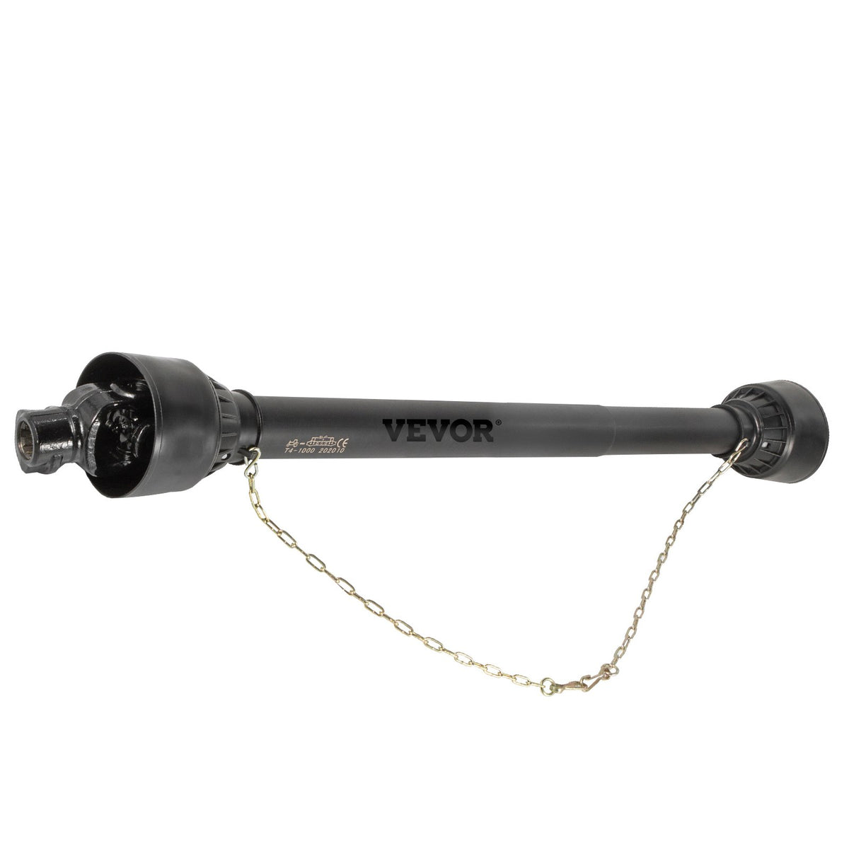 VEVOR PTO Shaft, 1-3/8\" PTO Drive Shaft, 6 Spline Tractor, Round Implement Ends PTO Driveline Shaft, Series 4 Tractor PTO Shaft, 43\"-61\" Brush Hog PTO Shaft Black, for Finish Mower, Rotary Cutter