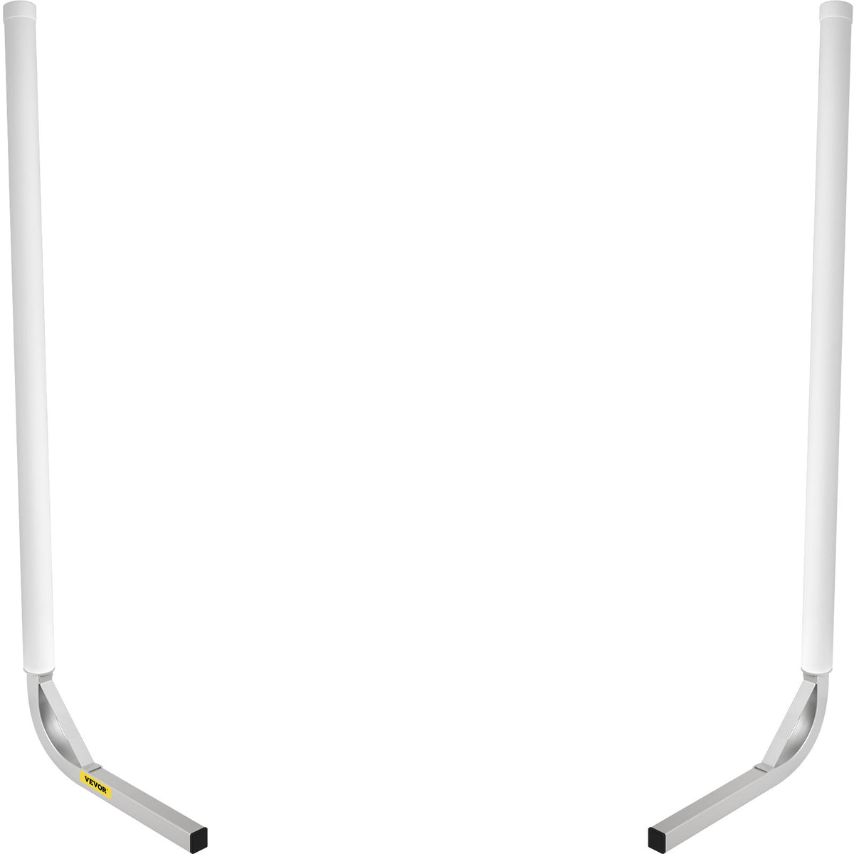 VEVOR Boat Trailer Guide-on, 60\", 2PCS Steel Trailer Post Guide ons, with White PVC Tube Covers, Complete Mounting Accessories Included, for Ski Boat, Fishing Boat or Sailboat Trailer