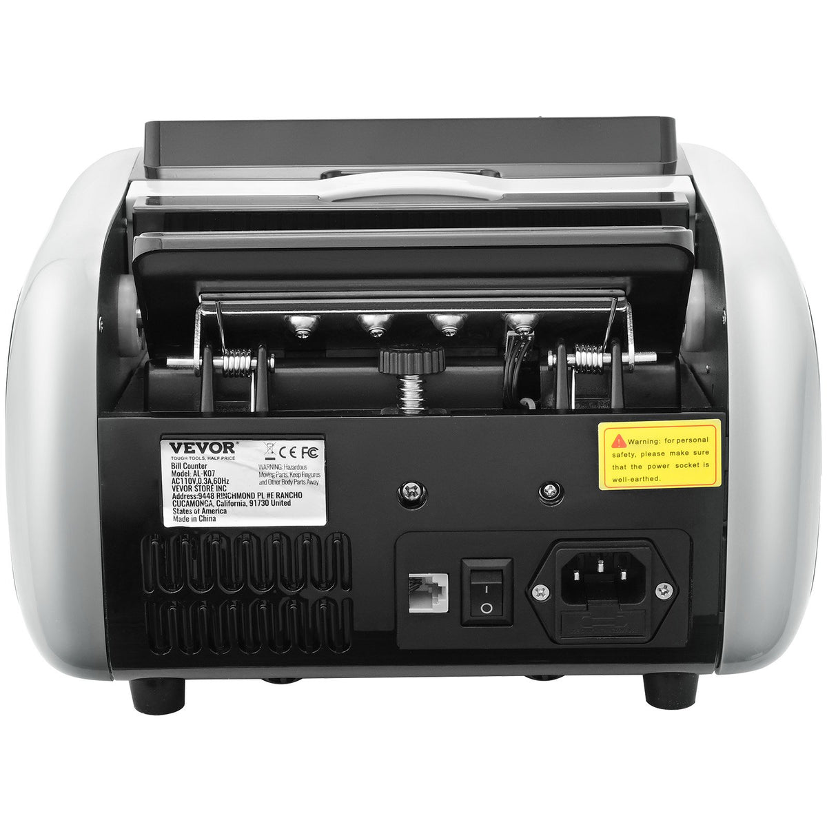 VEVOR Money Counter Machine, Bill Counter with UV, MG, IR and DD Counterfeit Detection, USD & EUR Cash Counting Machine with Large LCD & External Display for Small Business