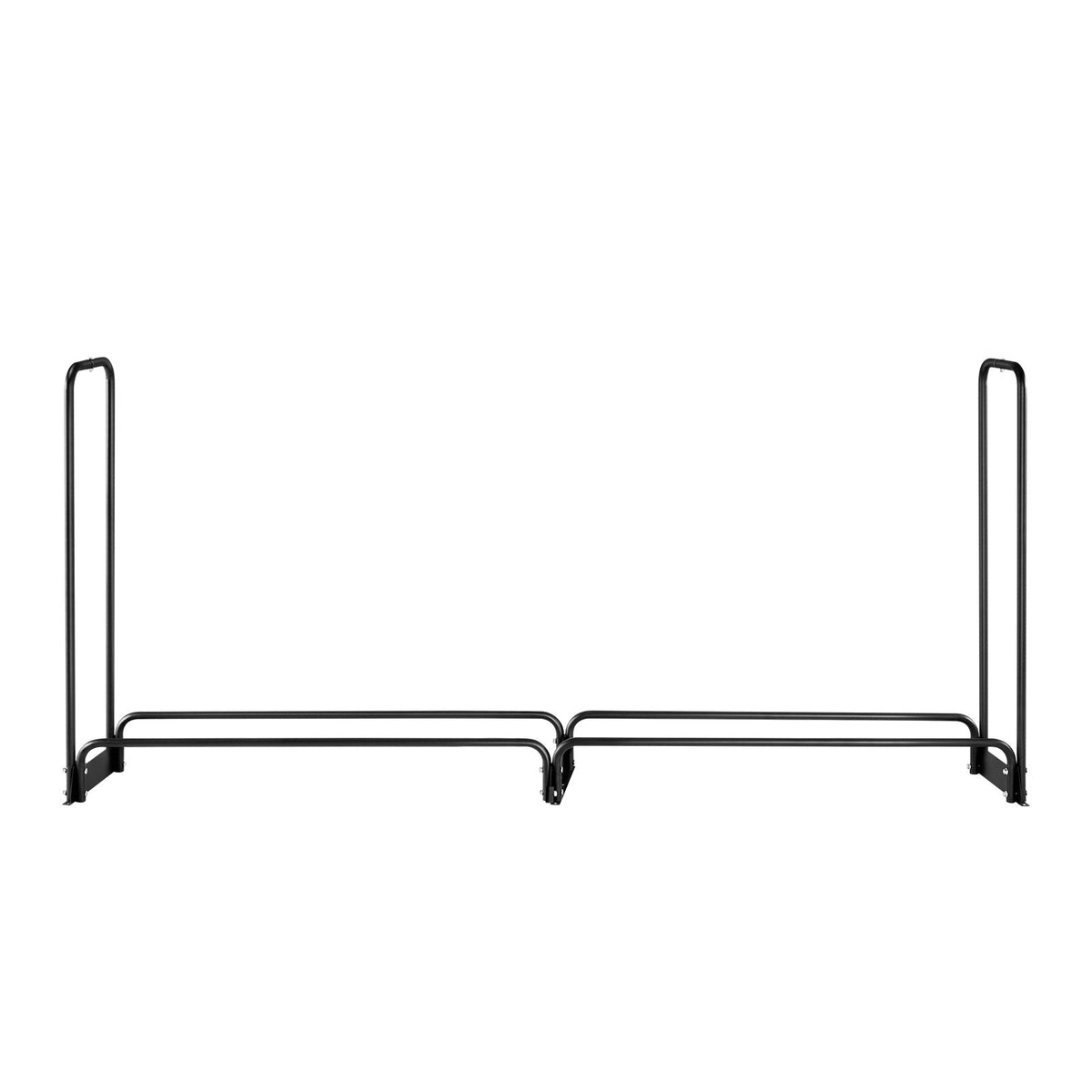 VEVOR Firewood Rack with Waterproof Cover, 101 x 14 x 46 in Outdoor Firewood Holder, 660lb Weight Capacity, 1/2 Cord Log Holder, Half-Covered, Powder-coated Wood Storage Rack for Fireplace Deck