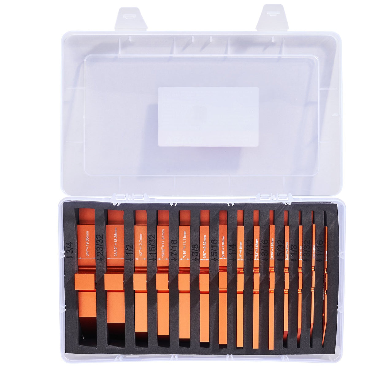 VEVOR Router Table Adjustment Bars, 14-piece Set, Durable Aluminum Construction Blocks for Measuring Depths, Heights, and Angles, Includes Engraved Measurements and Carrying Case, Ideal for Router