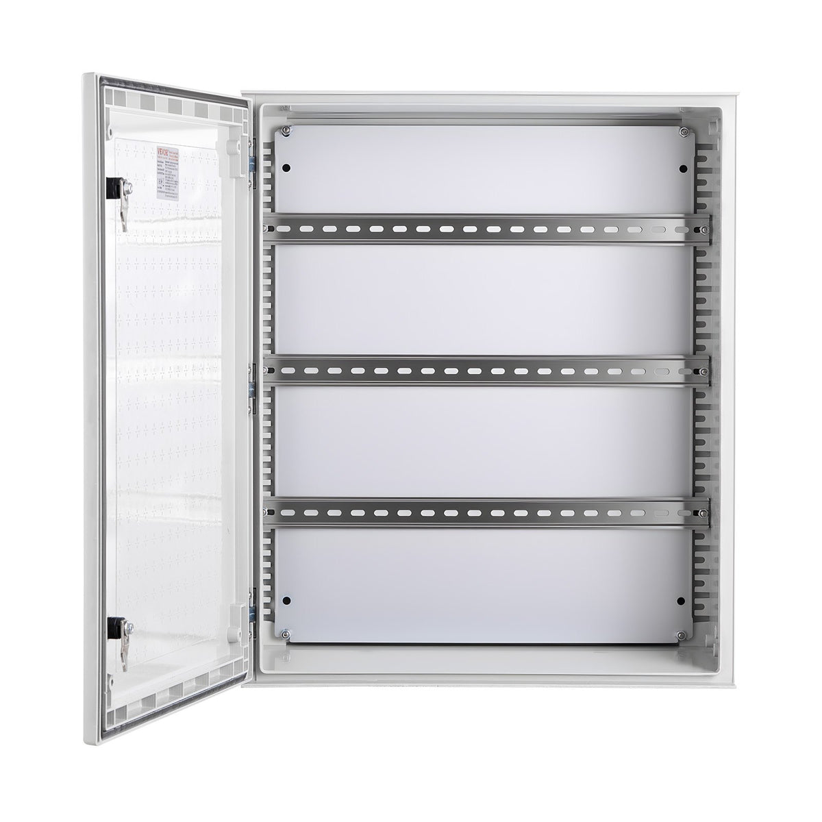 VEVOR NEMA Enclosure, 20 x 16 x 8 inches, NEMA 4X Fiberglass Steel Electrical Box, IP66 Waterproof & Dustproof Hinged Junction Box for Outdoor Indoor Use, with Mounting Plate(50x40x20 cm))