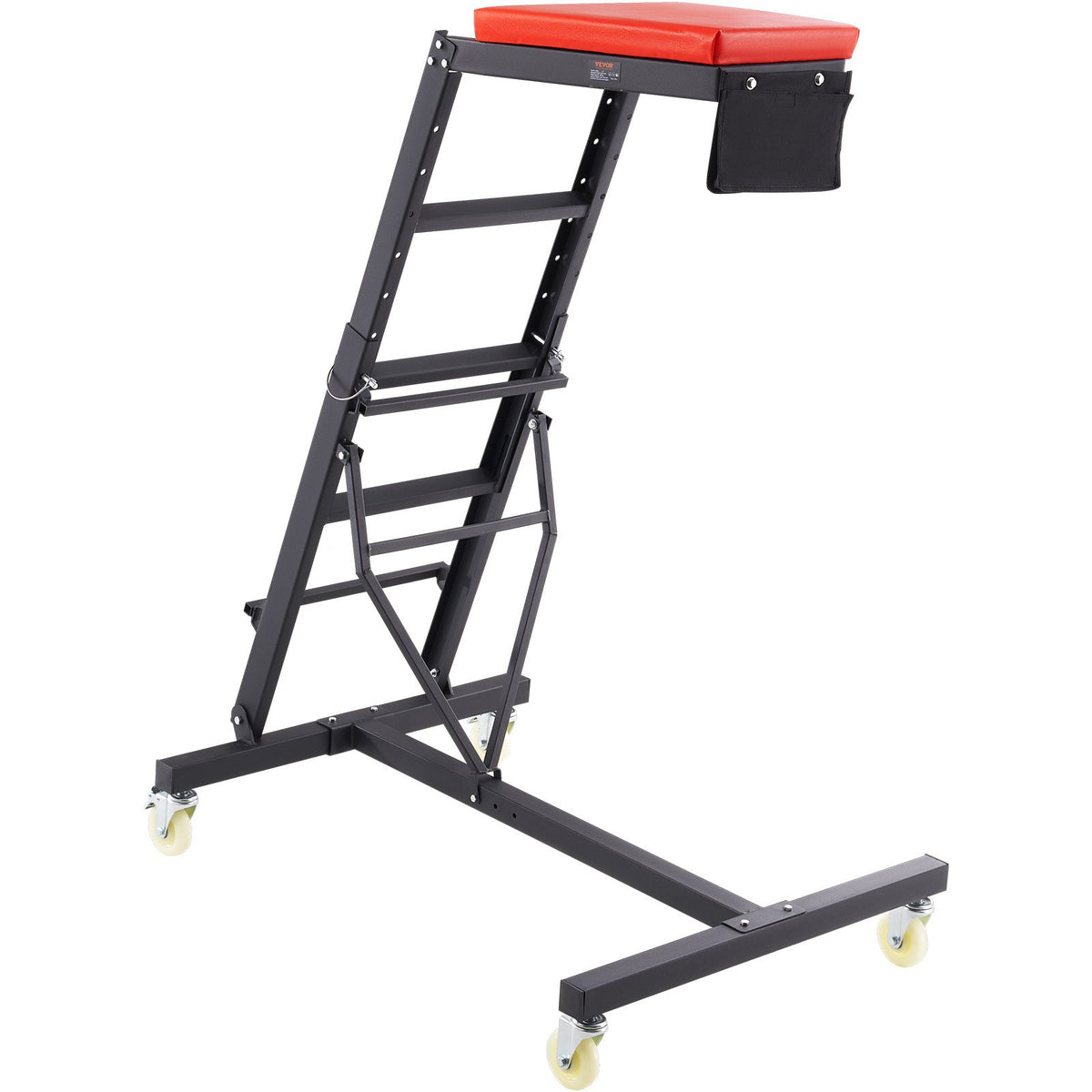 VEVOR Automotive Top Creeper, with Adjustable Height 49.6" to 75.6", 400 LBS Capacity High Creeper, 4 Swivel Caster Wheels, Heavy Duty Creeper for Auto Repair and Maintenance