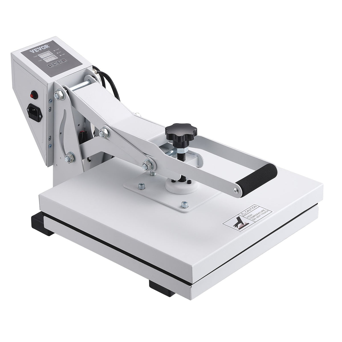 VEVOR Heat Press, Heat Press Machine for T-Shirt, Fast Heating, High Pressure Heat Press 15x15, Power Digital Industrial Sublimation Printer for Heat Transfer Vinyl, Easy to Use, White