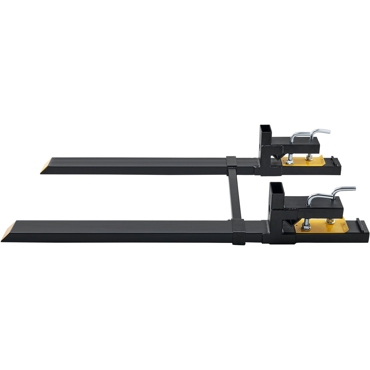 VEVOR Pallet Forks, 4000 lbs Clamp on Pallet Forks, 60" Total Length Heavy Duty Pallet Forks with Adjustable Stabilizer bar, Tractor Bucket Forks for Tractor Attachments, Skid Steer, Loader Bucket