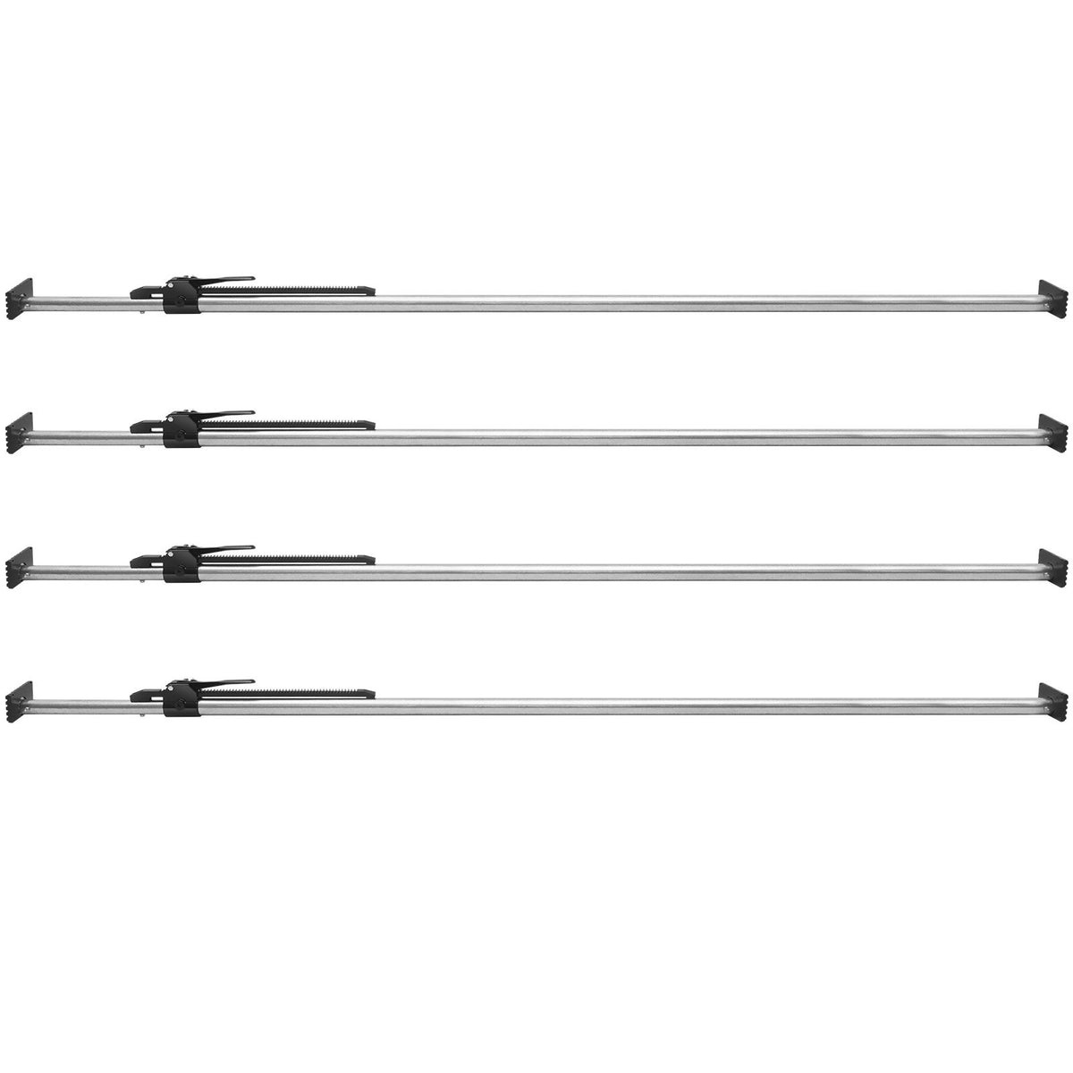 VEVOR Cargo Bar, Cargo Bar Adjustable from 89" to 104", Heavy-duty Steel Cargo Stabilizer Bar with 309 lbs Capacity, Truck Bed Load Bar for Truck Bed, Trailer, Semi Trailer (4 pcs)