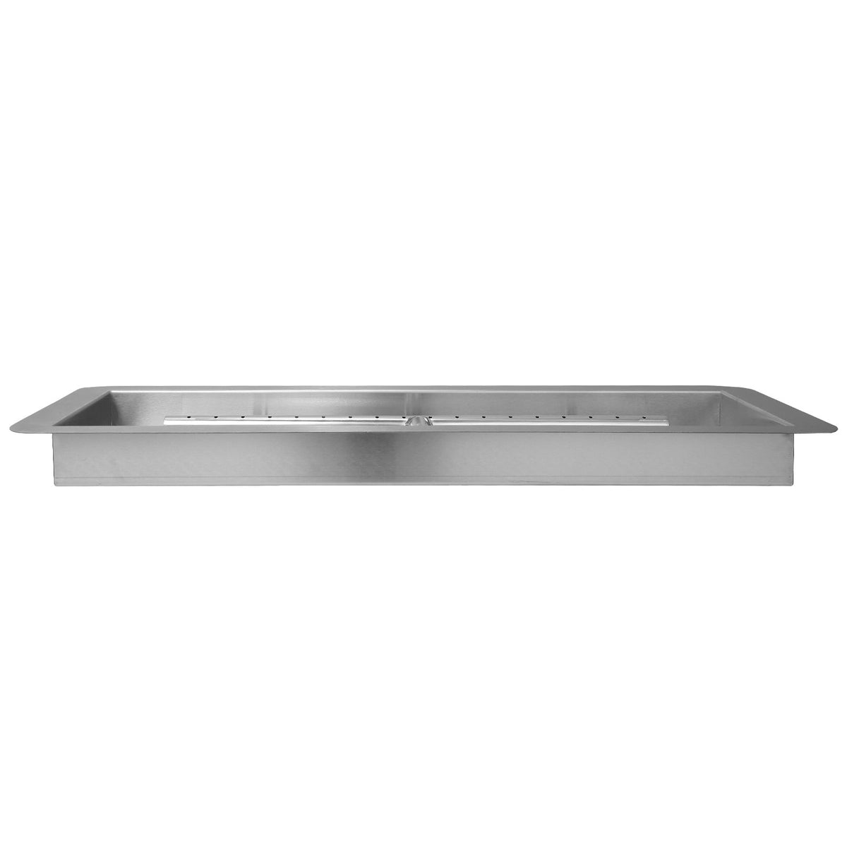 VEVOR 24 x 8 inch Drop-in Fire Pit Pan, Rectangular Stainless Steel Fire Pit Burner Kit, Propane Gas Fire Pan 120,000 BTU with H-Burner for Indoor or Outdoor Use