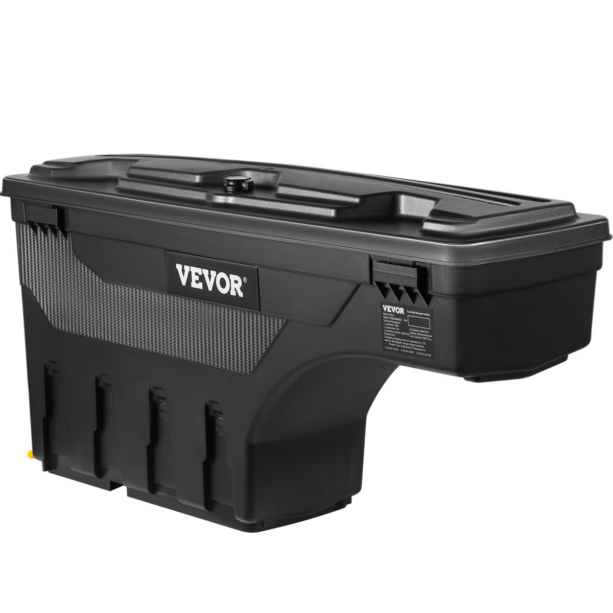 VEVOR Truck Bed Storage Box, Lockable with Password Padlock, 6.6 Gal/25 L ABS Wheel Well Tool Box, Waterproof and Durable, Compatible with Ford F-150 2015-2021, Drivers Side (Left)