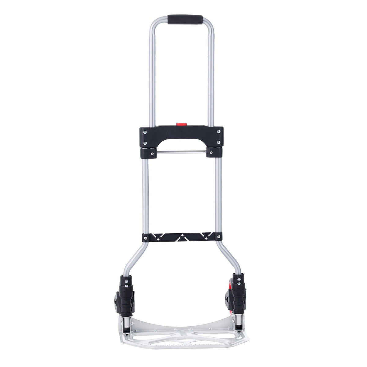 VEVOR Folding Hand Truck and Dolly, 176 lbs Capacity, Aluminum Foldable Cart, Heavy-Duty Luggage Trolley Cart with Telescoping Handle and PP+TPR Wheels for Home, Office, Shopping, Travel