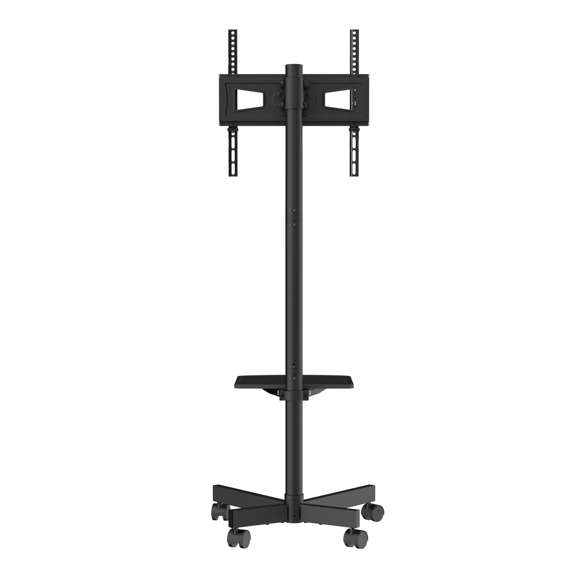 VEVOR Mobile TV Stand, Mobile TV Cart for 23 to 60 inch TVs, Height Adjustable Portable TV Stand with Wheels, with A Tray for Audio-Visual Devices, Rolling TV Stand with Mount for Bedroom, Living Room