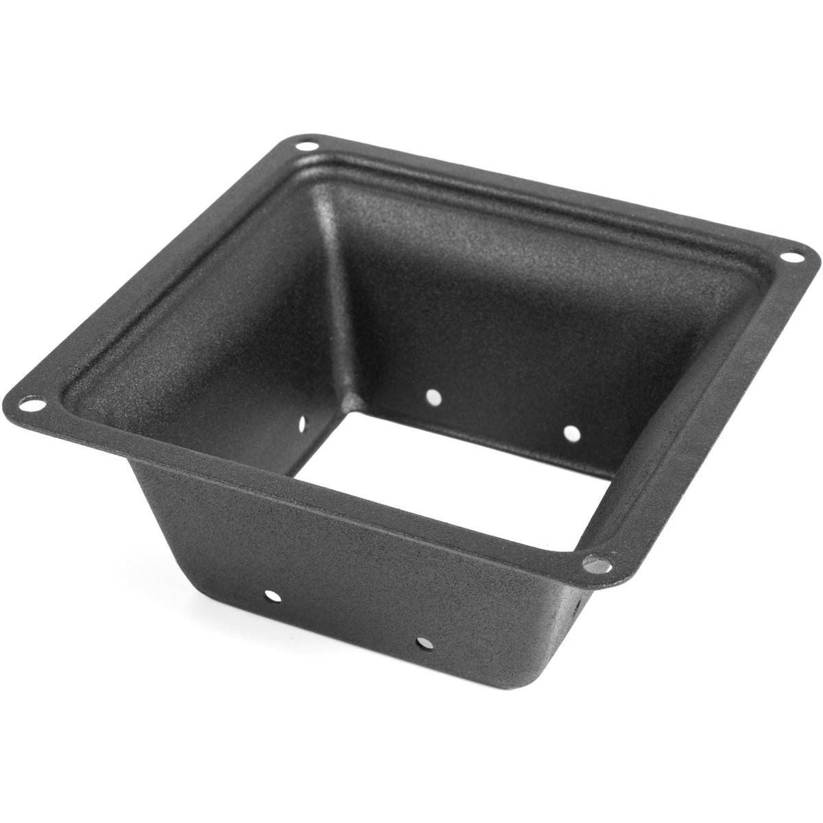 VEVOR Deck Post Base 5 PCS Post Base Skirt 4x4\" (Actual 3.38x3.38\") Post Support Flange 2.5LBS Deck Post Skirt Black Powder-Coated Decking Post Base with Thick Steel for Deck Supports Porch Railings