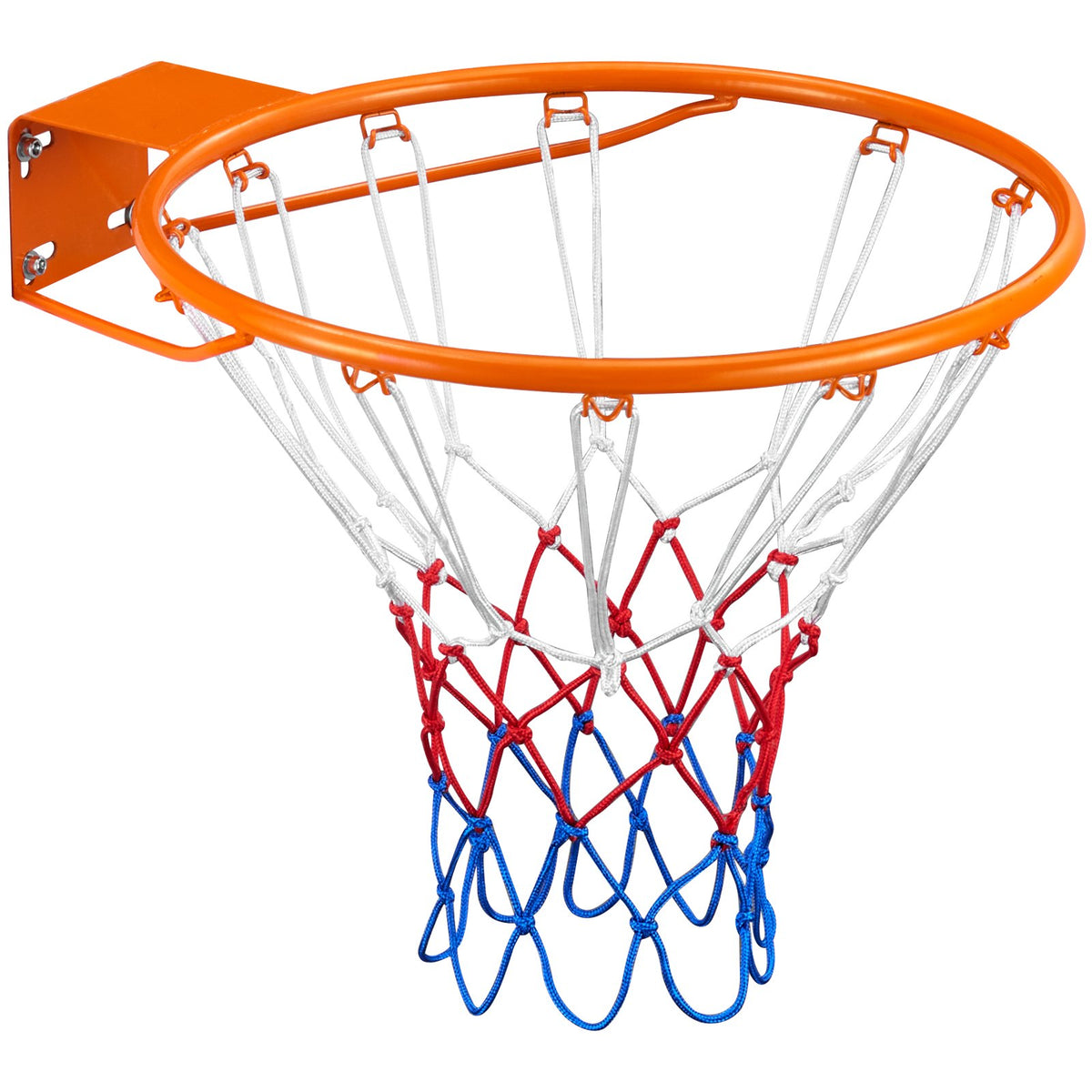 VEVOR Basketball Rim, Wall Door Mounted Basketball Hoop, Heavy Duty Q235 Basketball Flex Rim Goal Replacement with Net, Standard 18" Indoor and Outdoor Hanging Basketball Hoop for Kids Adults