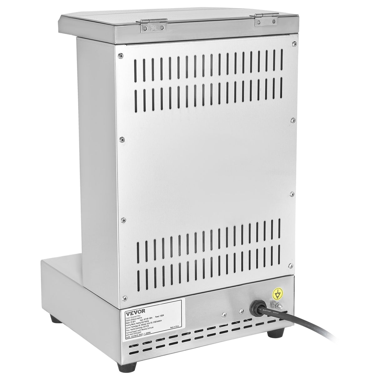 VEVOR Shawarma Grill Machine, 13lbs Capacity, Chicken Shawarma Cooker Machine with 2 Burners, 122℉-572℉ Electric Vertical Broiler Gyro Rotisserie Oven Doner Kebab Machine for Home/Commercial Use