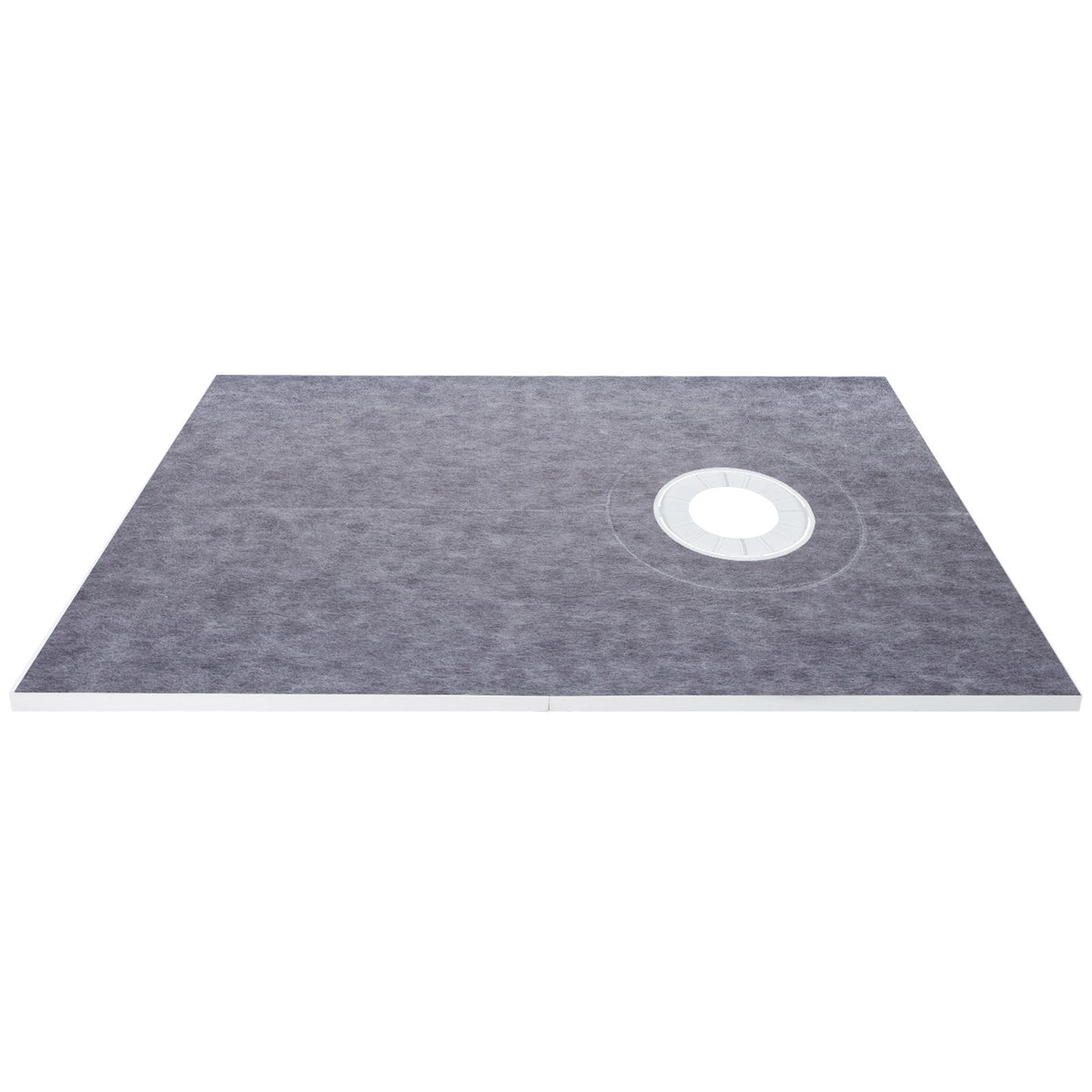 VEVOR Shower Curb Kit, 38"x60" Watertight Shower Curb Overlay with 4\" ABS Offset Bonding Flange, 4\" Stainless Steel Grate, 2 Cuttable Shower Curb and Trowel, Shower Pan Slope Sticks Fit for Bathro