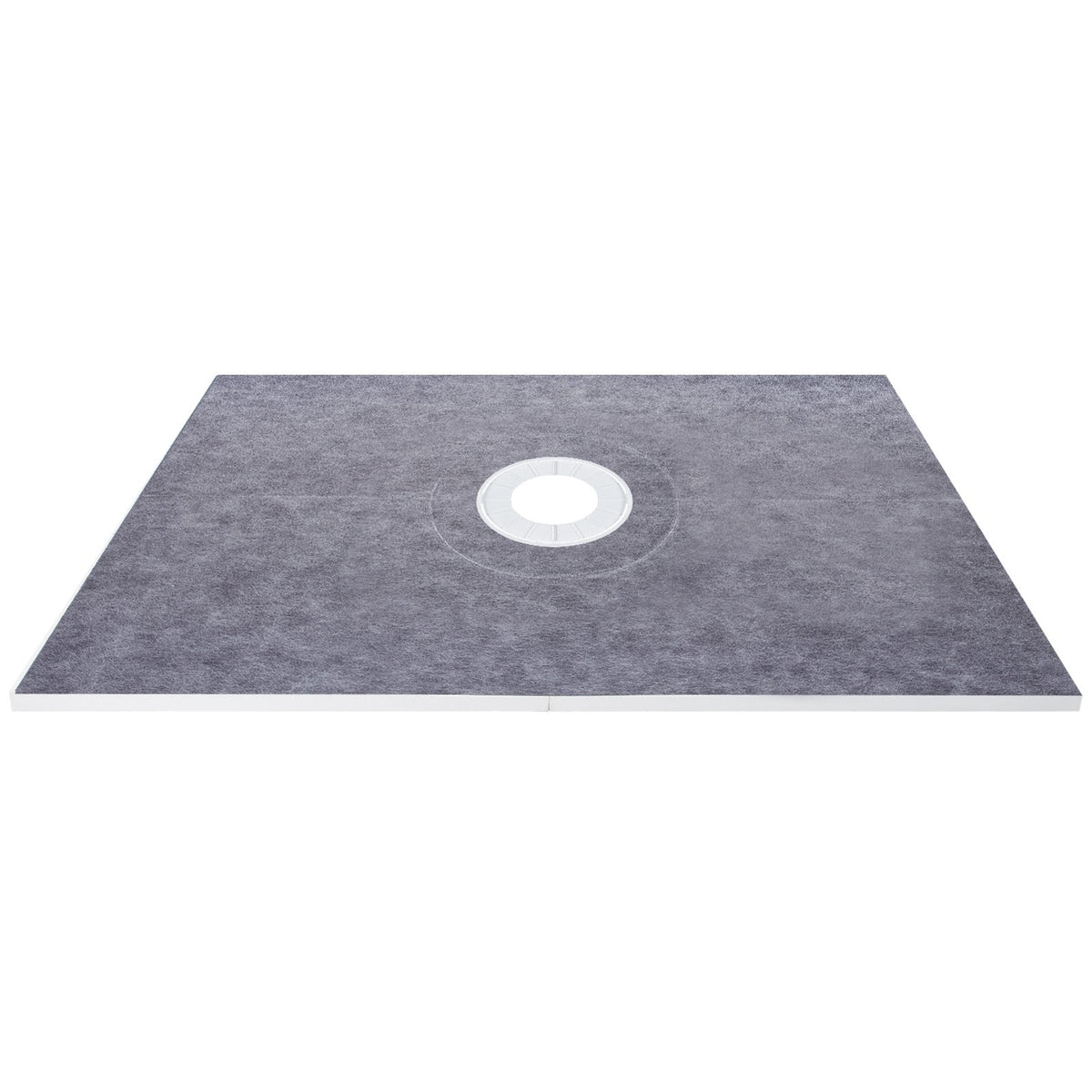 VEVOR Shower Curb Kit, 38\"x60\" Watertight Shower Curb Overlay with 4\" ABS Central Bonding Flange, 4\" Stainless Steel Grate, 2 Cuttable Shower Curb and Trowel, Shower Pan Slope Sticks Fit for Bathr