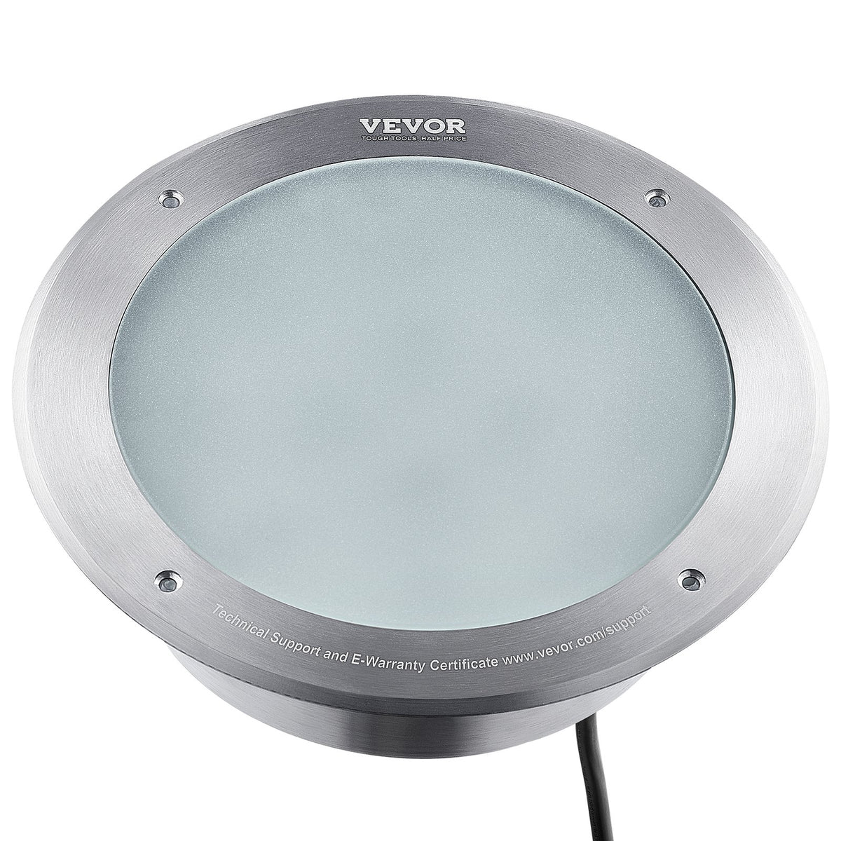 VEVOR 12V LED Pool Illumination, 10" Diameter 40W, Multi-Color RGBW, Submersible Light for Pools & Spas, Includes 50 FT Cable & Remote, Suitable for 10" Wet Niches, IP68