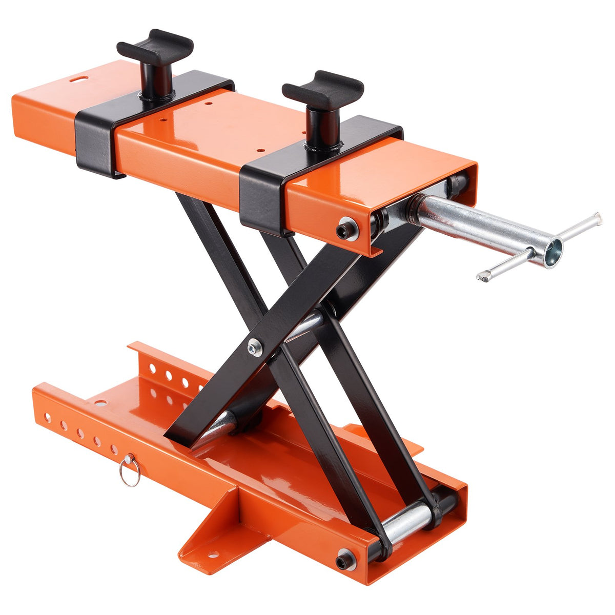 VEVOR Motorcycle Lift, 500 kg Motorcycle Center Scissor Lift Jack with Saddle & Safety Pin, Steel Motorcycle Jack Hoist Stand for Street Bikes, Cruiser Bikes, Touring Motorcycles