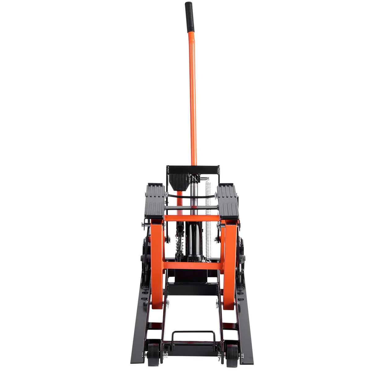 VEVOR Steel Hydraulic Motorcycle Jack Stand, 1500 LBS ATV Scissor Lift Jack, 4.7"-15" Scissor Lift Jack Stand with 4 Wheels, Hydraulic Foot-Operated Hoist Stand for Motorcycle ATV UTV Powersports