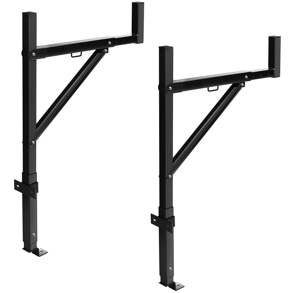 VEVOR Truck Rack, 19-34inch Extendable Truck Ladder Rack, 38.6"-43.6" Adjustable Height, 250 lbs Capacity Steel Ladder Rack for Truck, Heavy Duty Truck Bed Rack for Kayak, Surfboard, Lumber, Ladder