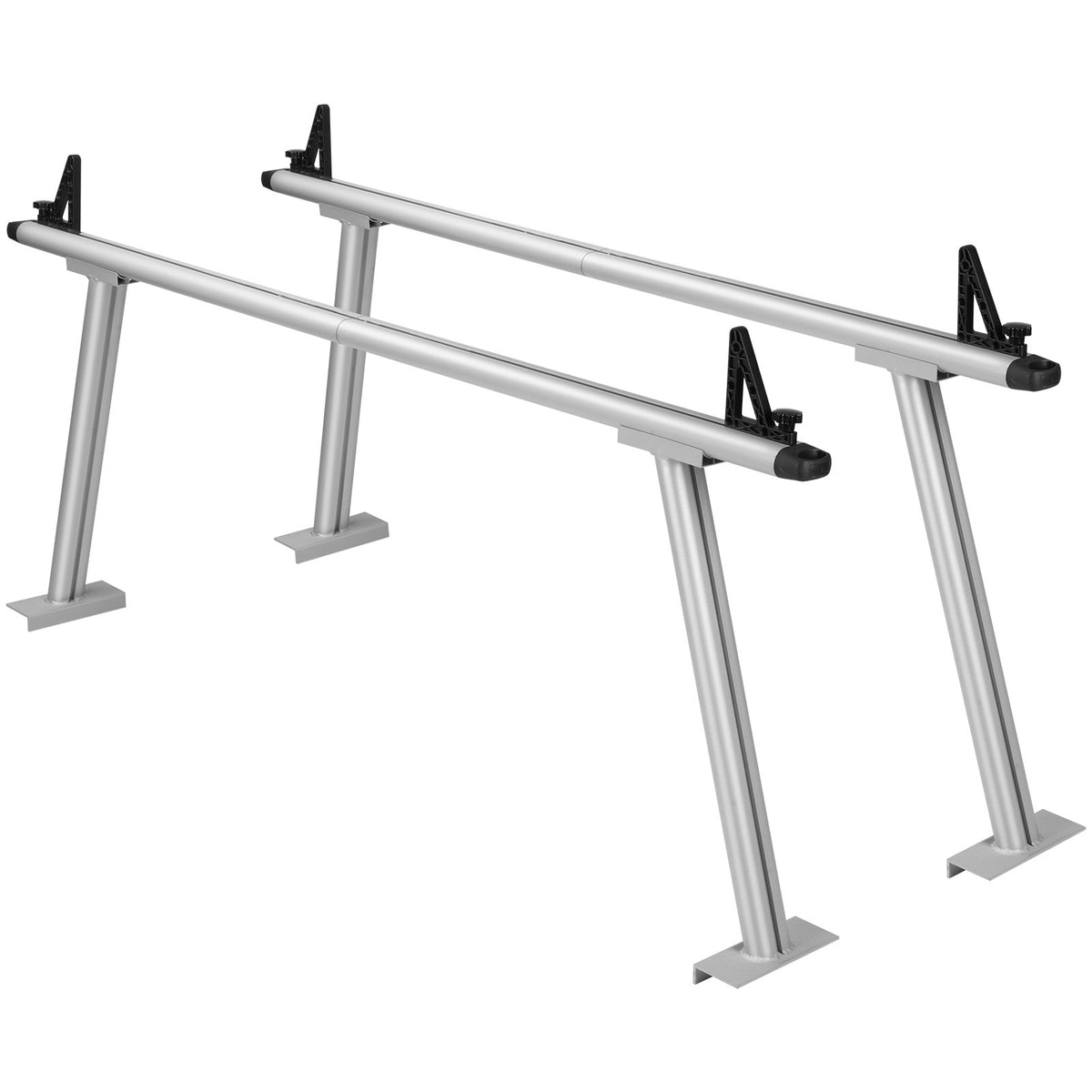 VEVOR Truck Rack, 800 lbs Capacity, 71"x32" Aluminum Ladder Rack for Truck with 8 Non-Drilling C-clamps, Heavy Duty Truck Bed Rack Two-Bar Set for Kayak, Surfboard, Lumber, Ladder