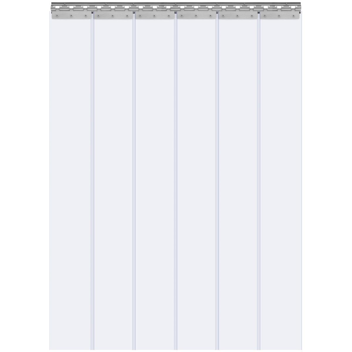 VEVOR Strip Curtain, 84" Height x 38" Width, 0.08" Thickness, 6PCS Clear PVC Strip Door Curtain, Freezer Curtain, Plastic Door Strips for Walk in Freezers, Coolers & Warehouse Doors, with 50% Overlap