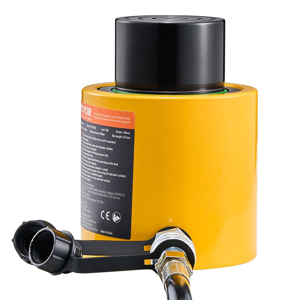50T 2" Stroke Single Acting Hydraulic Cylinder Jack Ram