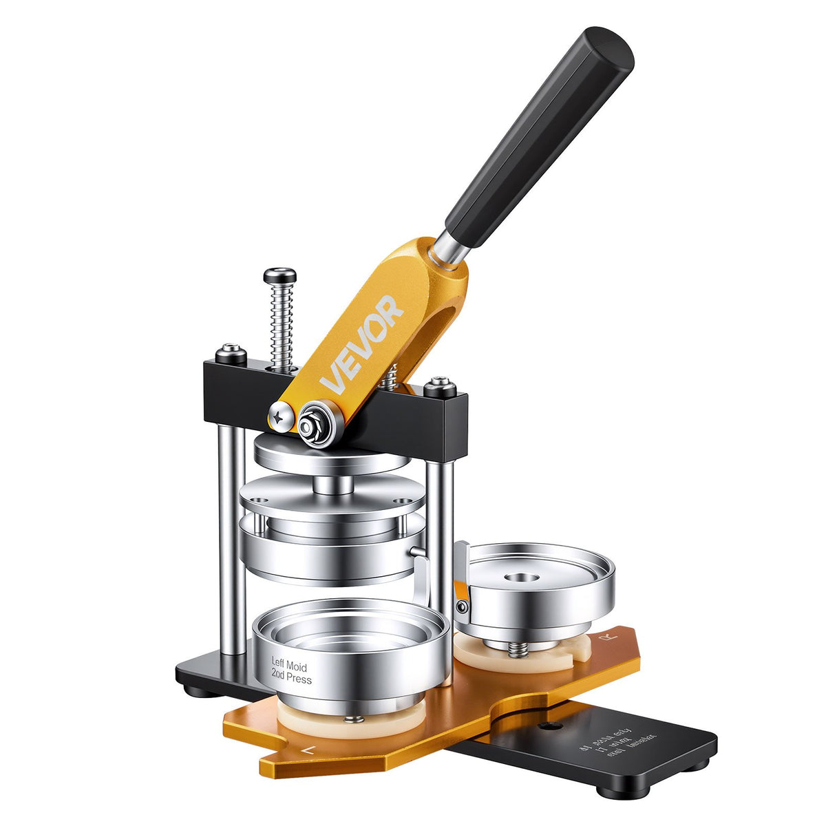VEVOR Button Maker Machine, 75 mm (3 inch) Badge Punch Press Kit, Children DIY Gifts Pin Maker, Button Making Supplies with 100pcs Button Parts & Circle Cutter & Magic Book