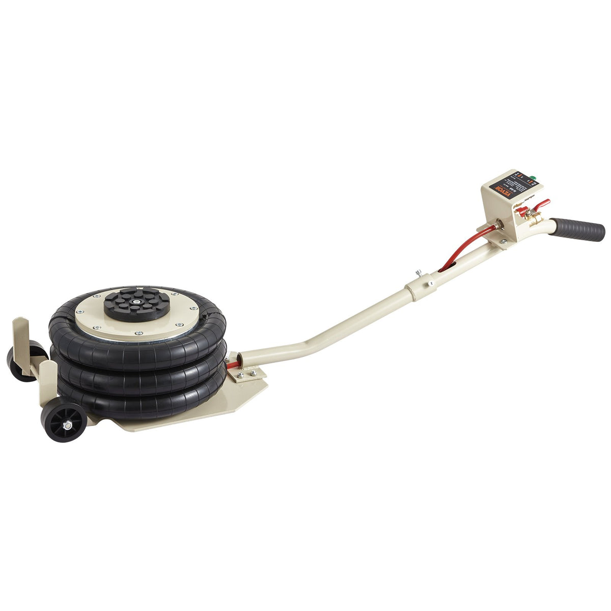 VEVOR Air Jack, 3T / 6600 lbs Triple Bag Air Jack, Airbag Jack with Six Steel Pipes, Lift up to 17.7 inch/450 mm, 3-5 s Fast Lifting Pneumatic Jack, with Long Handles for Car, Garage, Repair