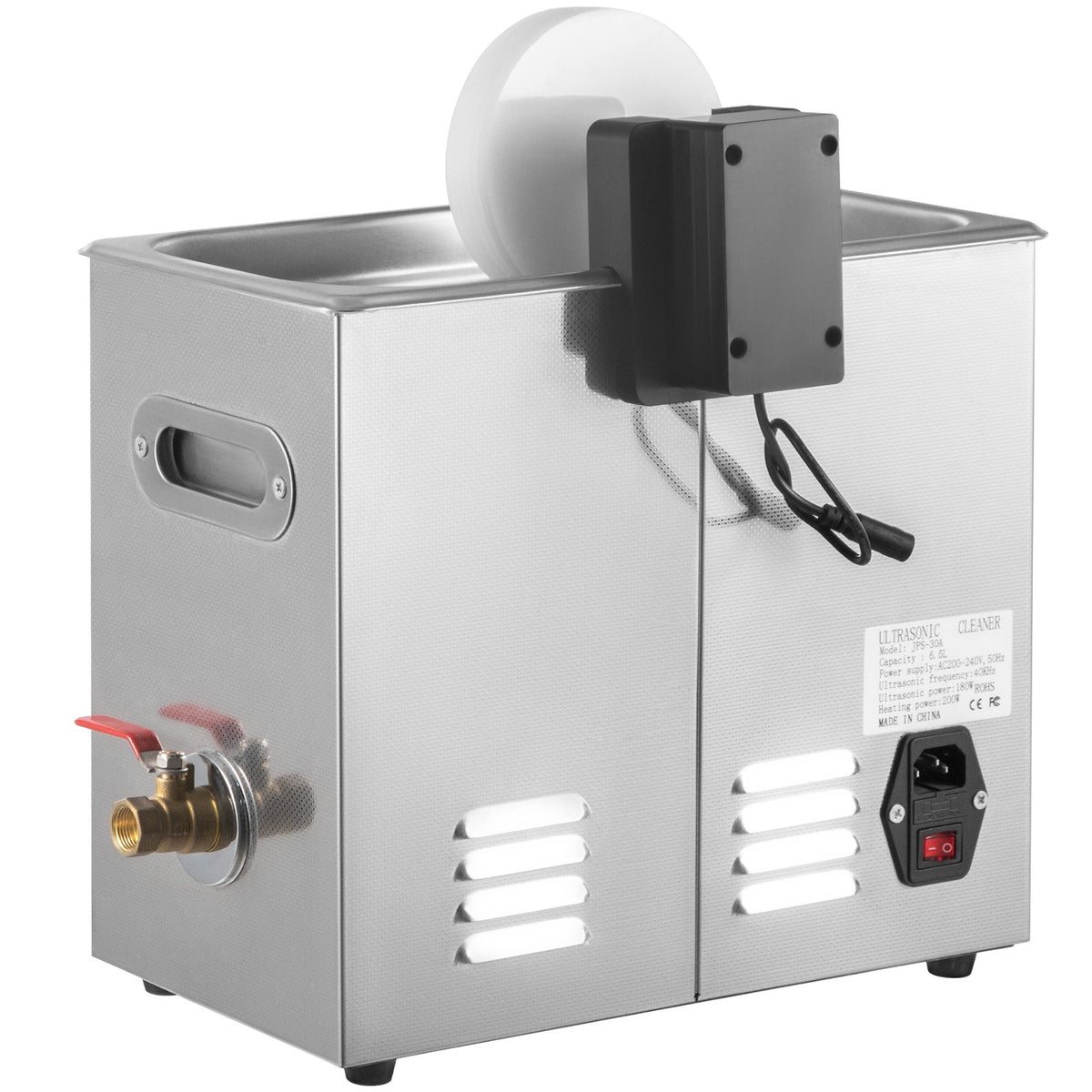 VEVOR Ultrasonic Vinyl Record Cleaner 6L 40kHz Vinyl Ultrasonic Cleaning Machine Knob Control Record Ultrasonic Cleaner 4 Records Vinyl Sonic Cleaner Stainless Steel Tank with Mechanical Heater & Time