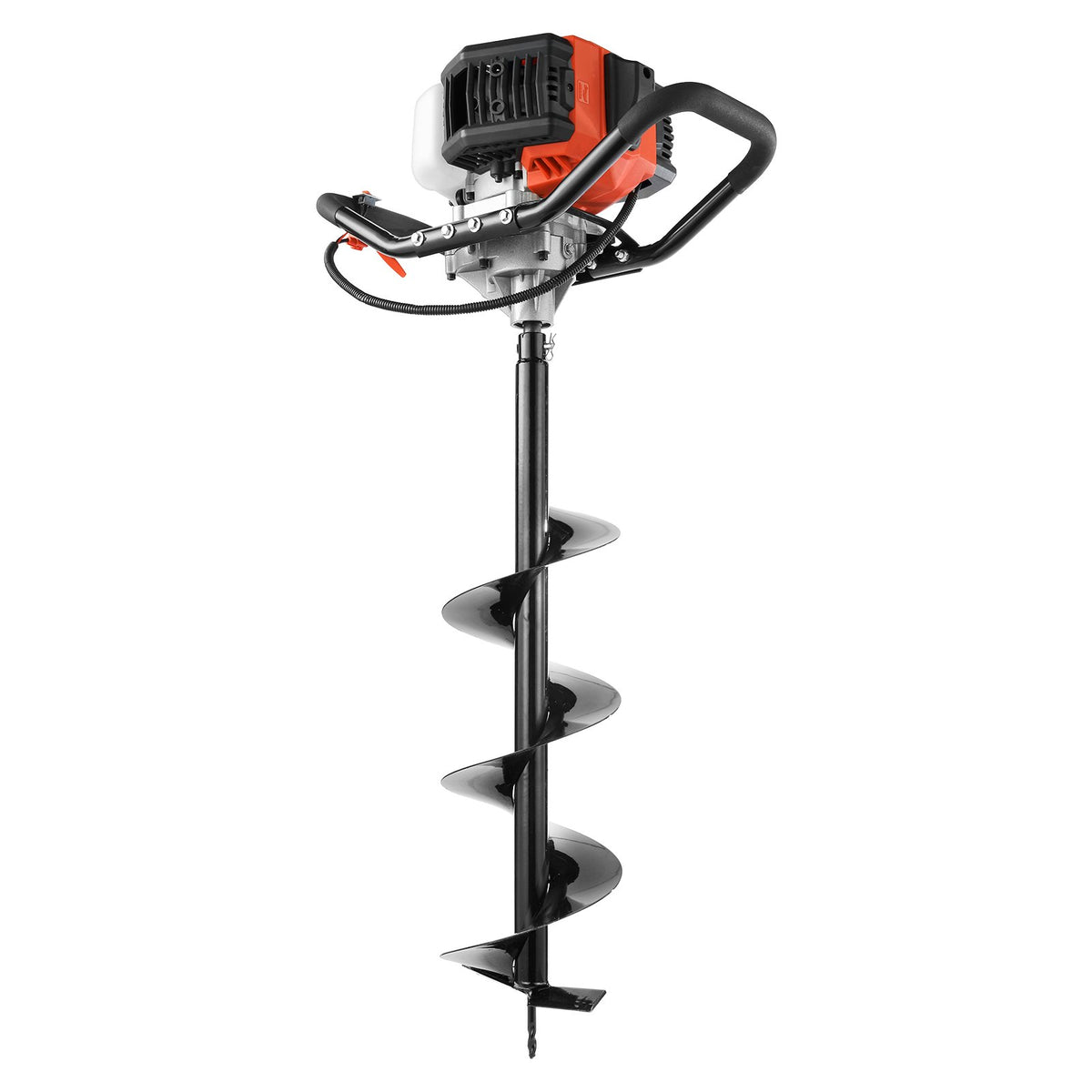 VEVOR Post Hole Digger, 43cc 1250W Auger Post Hole digger, Gas Powered Earth Digger with 8" Earth Auger Drill Bit, 30 inch Long Alloy Steel Auger, for Farmland, Garden and Plant, EPA certification