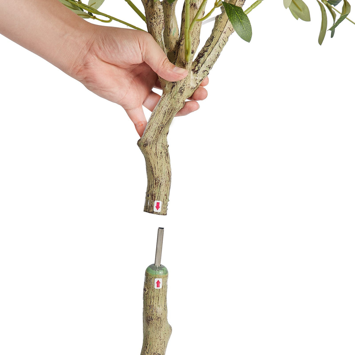 VEVOR Artificial Olive Tree, 6 FT Tall Faux Plant, Secure PE Material & Anti-Tip Tilt Protection Low-Maintenance Plant, Lifelike Green Fake Potted Tree for Home Office Warehouse Decor Indoor Outdoor