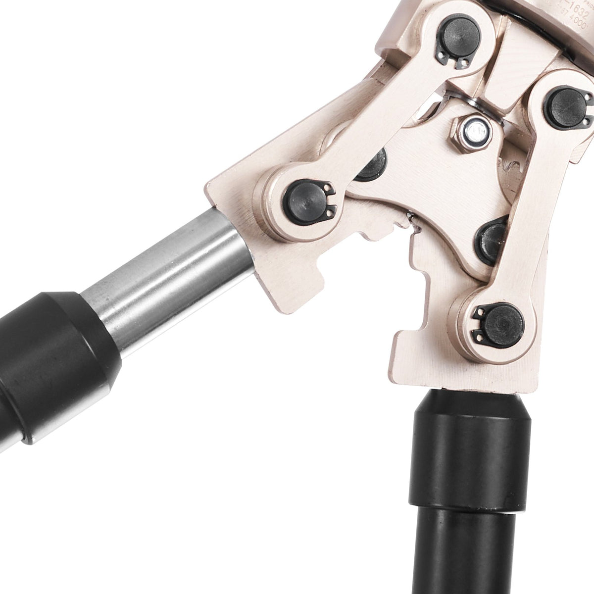 VEVOR Copper Press Tool Tube Fittings Crimping Kit, 360° Rotatable Press Crimper Tool with 1/2", 3/4", 1" Quick Change Jaws, Locking Pin & Extendable Handle, Meet ASTM B88 and B75 Standard