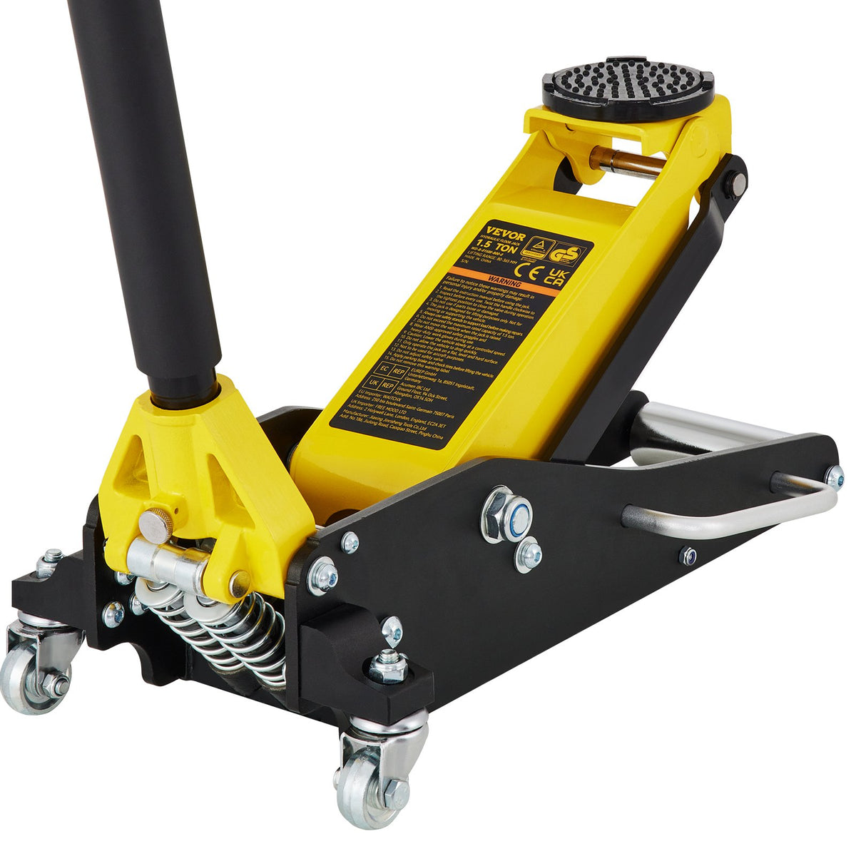 VEVOR Floor Jack, 1.5 Ton Low Profile Floor Jack, Aluminum and Steel Racing Floor Jack with Dual Pistons Quick Lift Pump, Floor Jack Lifting Range 3-3/20"-14-10/27"
