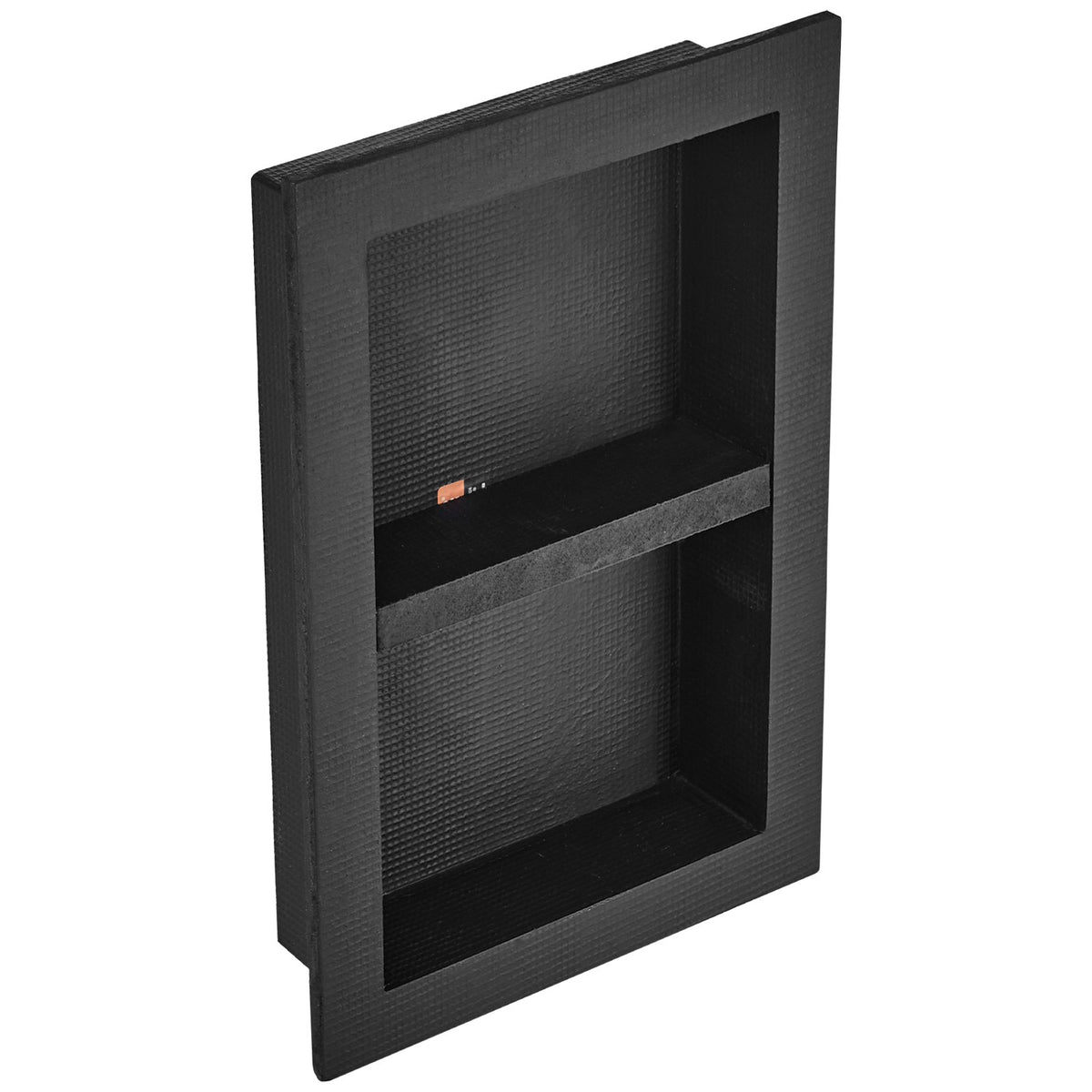 VEVOR Shower Niche Ready for Tile 16" x 24", Double Shelf Organizer, Square Corners Wall-inserted Niche Recessed, Sealed Protection Modern Soap Storage Niche for Shower Bathroom, Black