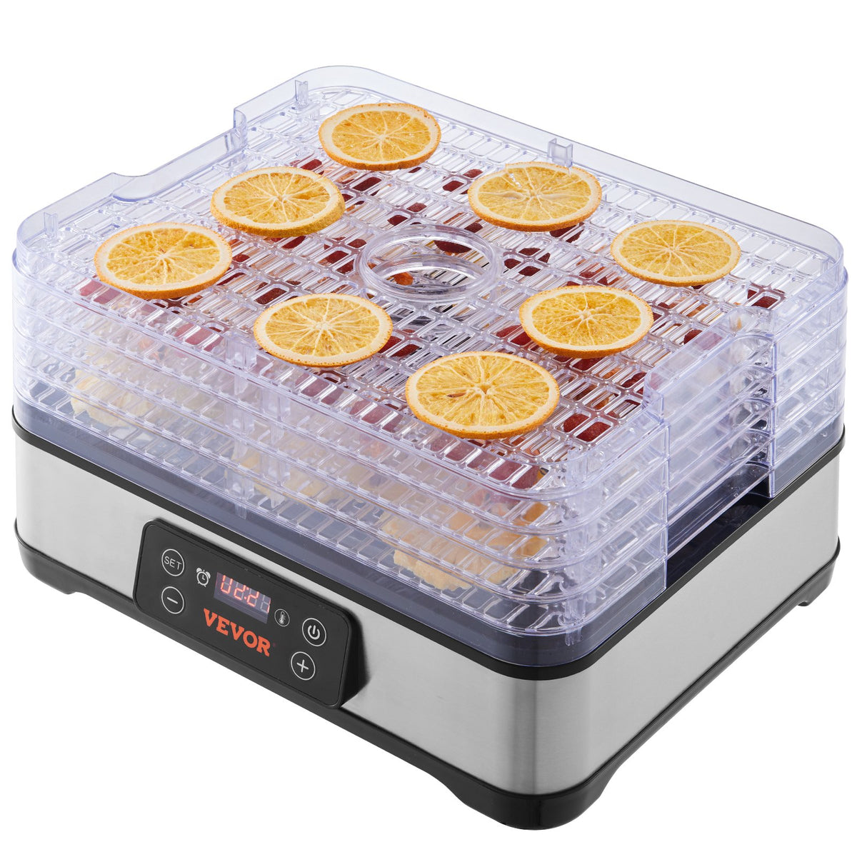 VEVOR Food Dehydrator Machine, 5-Tray Fruit Dehydrator, 300W Electric Food Dryer w/ Digital Adjustable Timer & Temperature for Jerky, Herb, Meat, Beef, Fruit, Dog Treats and Vegetables, ETL Listed