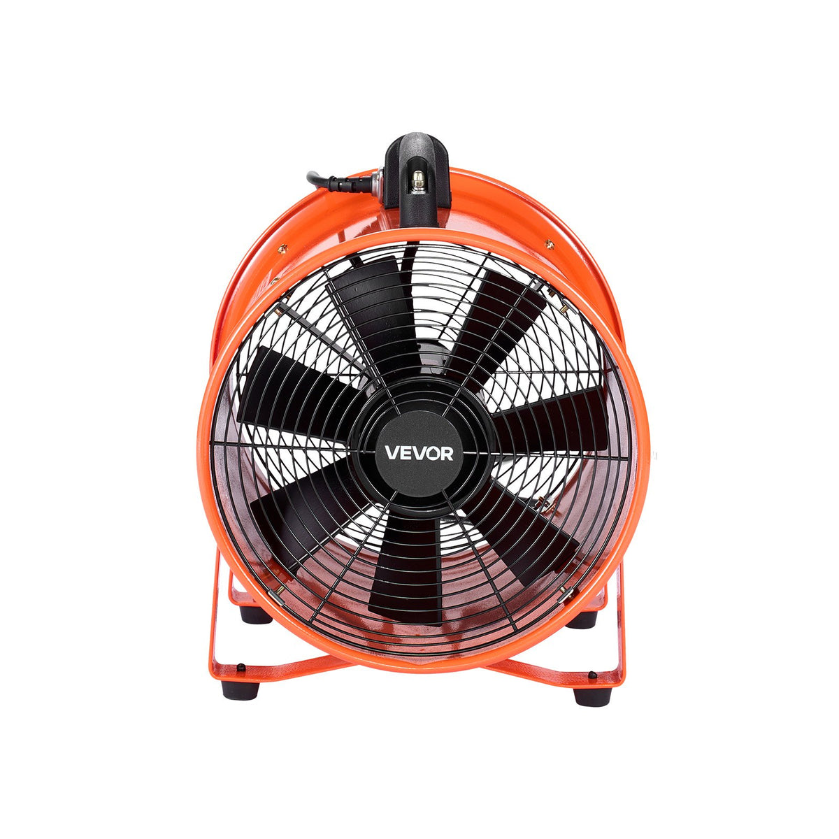 VEVOR Portable Ventilator, 12 inch Heavy Duty Cylinder Fan with 16.4ft Duct Hose, 560W Strong Shop Exhaust Blower 2894CFM, Industrial Utility Blower for Sucking Dust, Smoke, Smoke Home/Workplace
