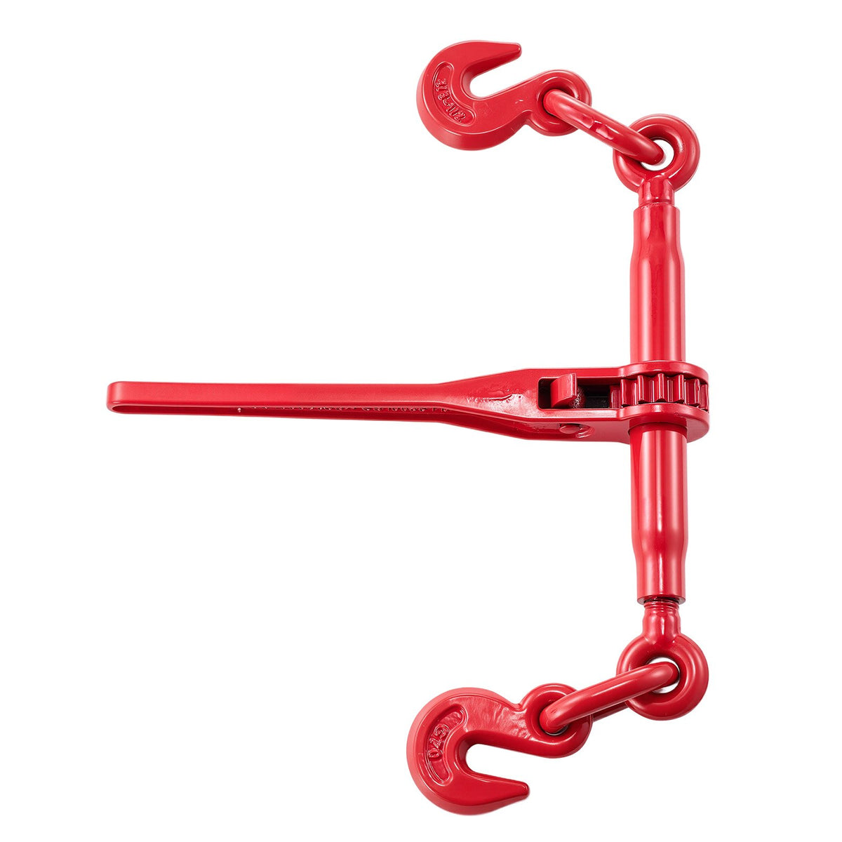 VEVOR 9215LBS 3/8" – 1/2" Ratchet Binders 9,215 LBS Secure Working Load, G70 Hooks and Adjustable Length, for Grade 70-80 Chains, Tie Down, Hauling, Towing, 2-Pack, Red