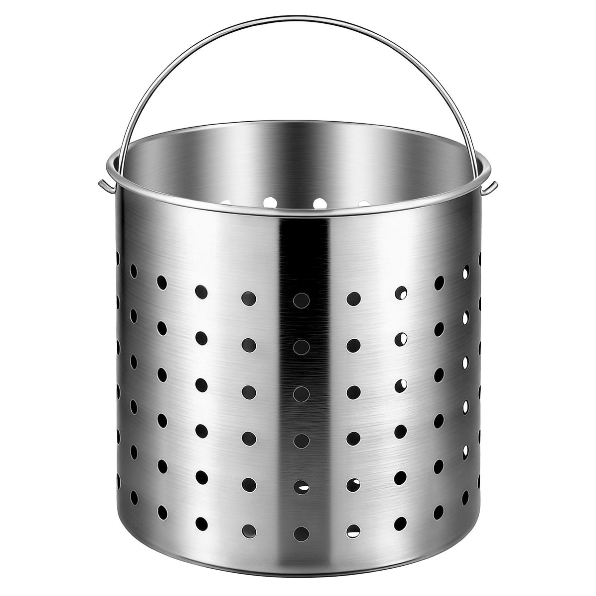 VEVOR Stainless Steel Stockpot, 42 Quart Large Cooking Pots, Cookware Sauce Pot with Basket, Lid, and Handle, Heavy Duty Commercial Grade Stock Pot, Sanding Treatment, for Large Groups Events Silver