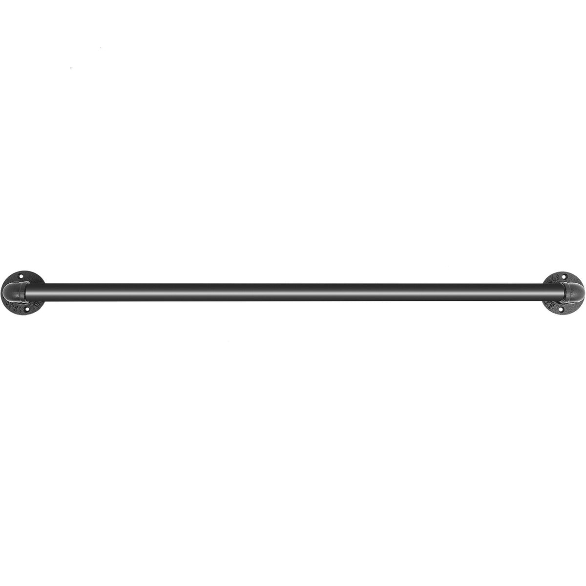 VEVOR Pipe Stair Handrail, 2FT Staircase Handrail, 440LBS Load Capacity Carbon Steel Pipe Handrail, Industrial Pipe Handrail with Wall Mount Support, Round Corner Wall Handrailings for Indoor, Outdoor