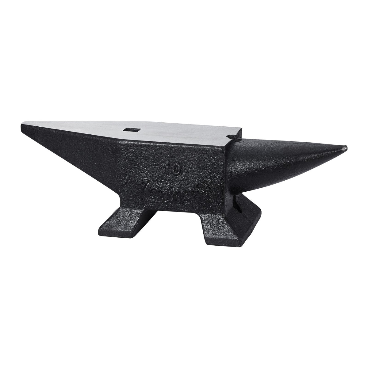 VEVOR Cast Iron Anvil, 22 Lbs/10kg Single Horn Anvil, with Large Countertop and Stable Base, High Hardness Rugged Round Horn Anvil Blacksmith, for Shaping, Bending