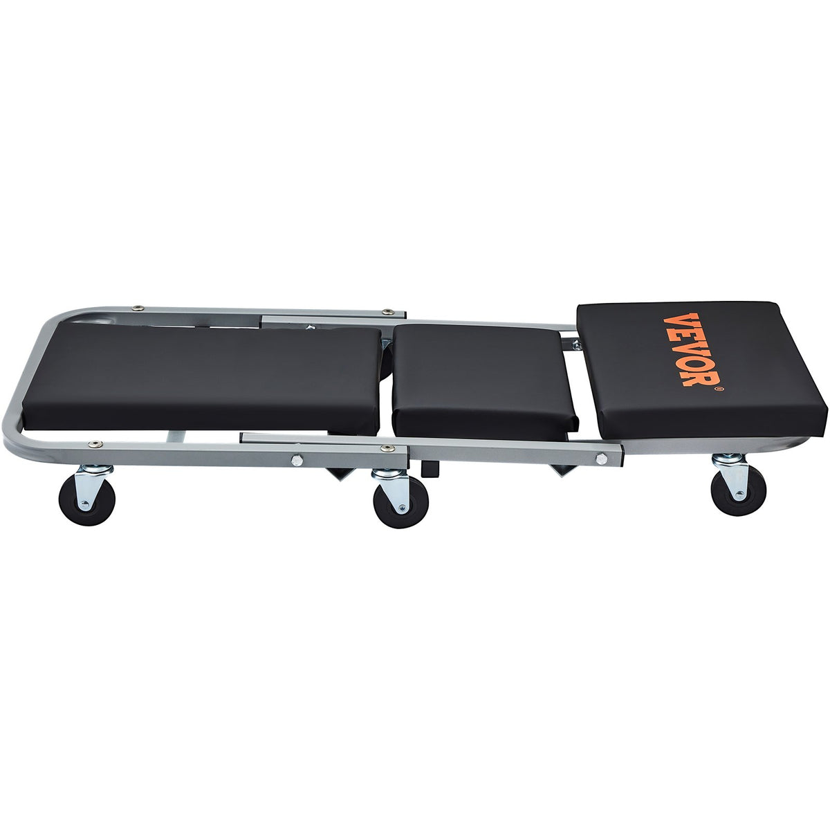 VEVOR Z-Creeper Seat, 2 in 1 Rolling Folding Car Creeper/Stool, 300 lbs Capacity Mechanic Creeper, Low Profile Creeper with 6 pcs Wheels for Garage, Shop, Auto Repair, Lay Down or Sit, Black