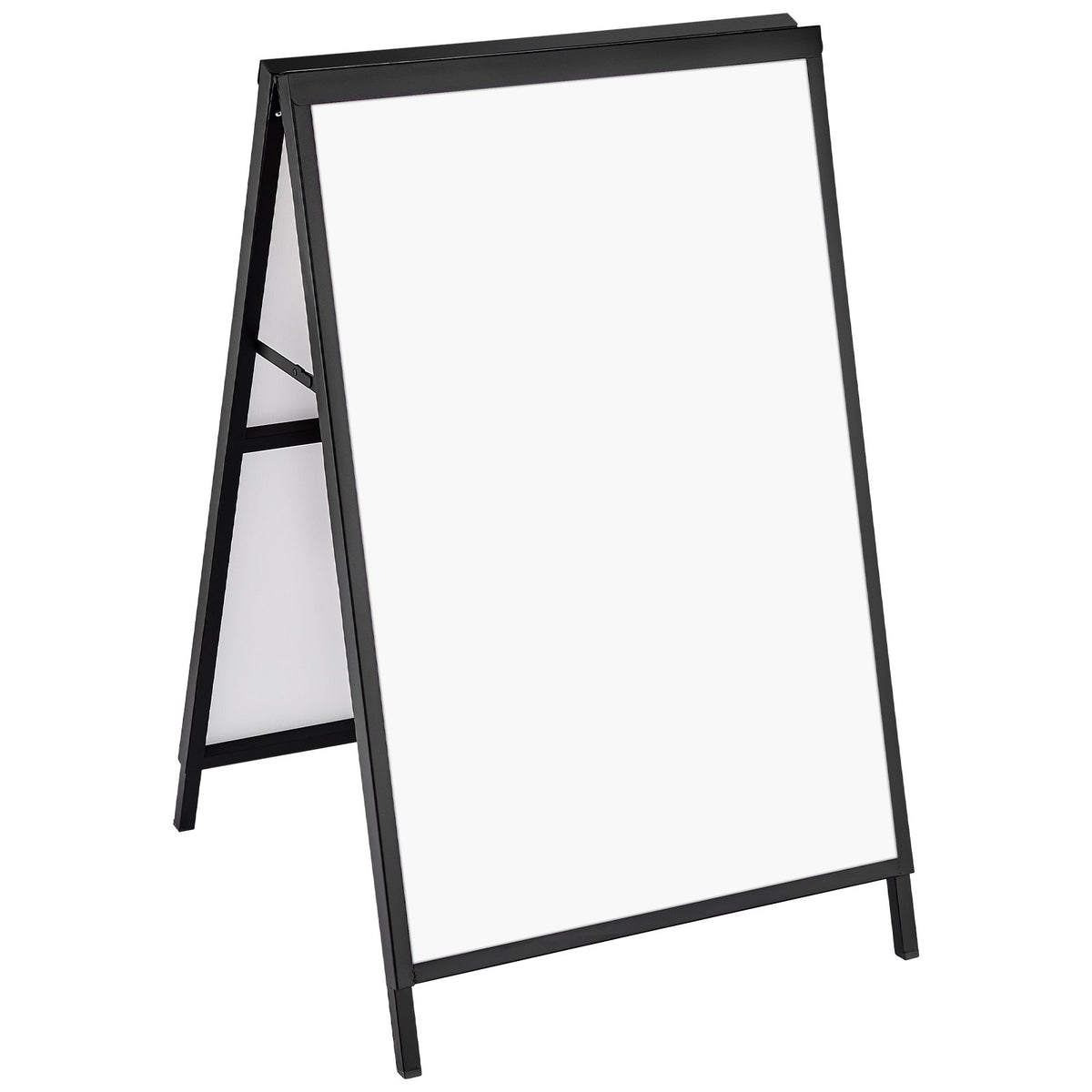 VEVOR A Frame Sidewalk Sign, 24x36 Inch Heavy Duty Slide-in Signboard Holder, Double-Sided Folding Sandwich Board Signs, Steel Pavement Sign Poster for Outdoor Business Street Advertising (Frame only)