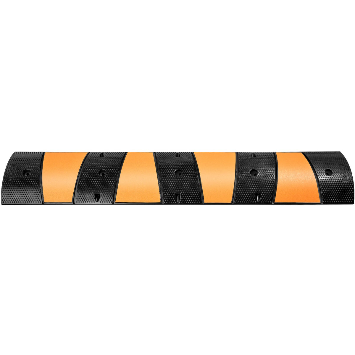 VEVOR Rubber Speed Control Hump, Dual Channel, 2 Units, 72.8" Length, Supports Up to 22000 LBS, Dimensions 72.8 x 12.2 x 2.2, Suitable for Asphalt, Concrete, and Gravel Surfaces - 6 Feet