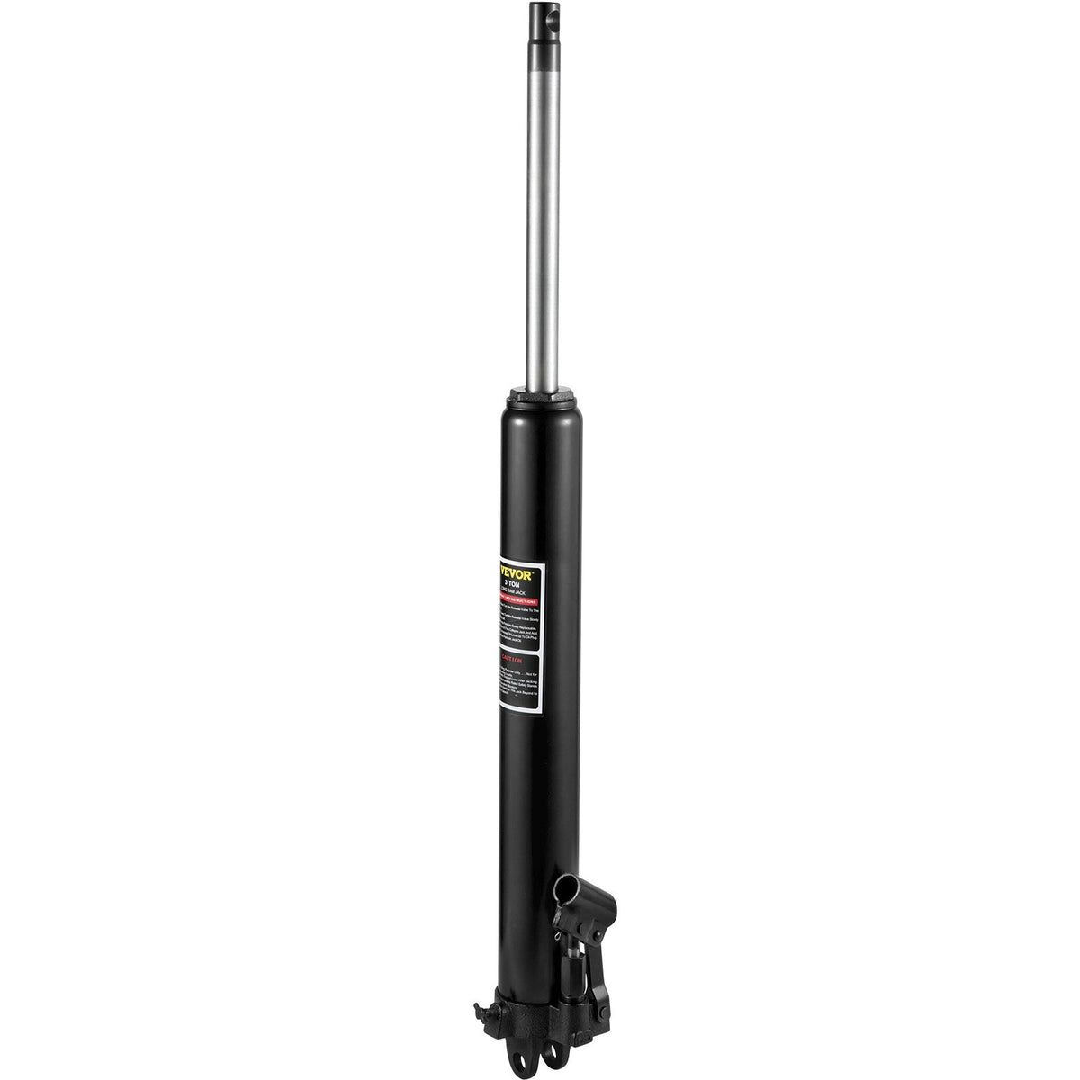 VEVOR Hydraulic Long Ram Jack, 3 Tons/6600 lbs Capacity, with Single Piston Pump and Clevis Base, Manual Cherry Picker with Handle, for Garage/Shop Cranes, Engine Lift Hoist, Black