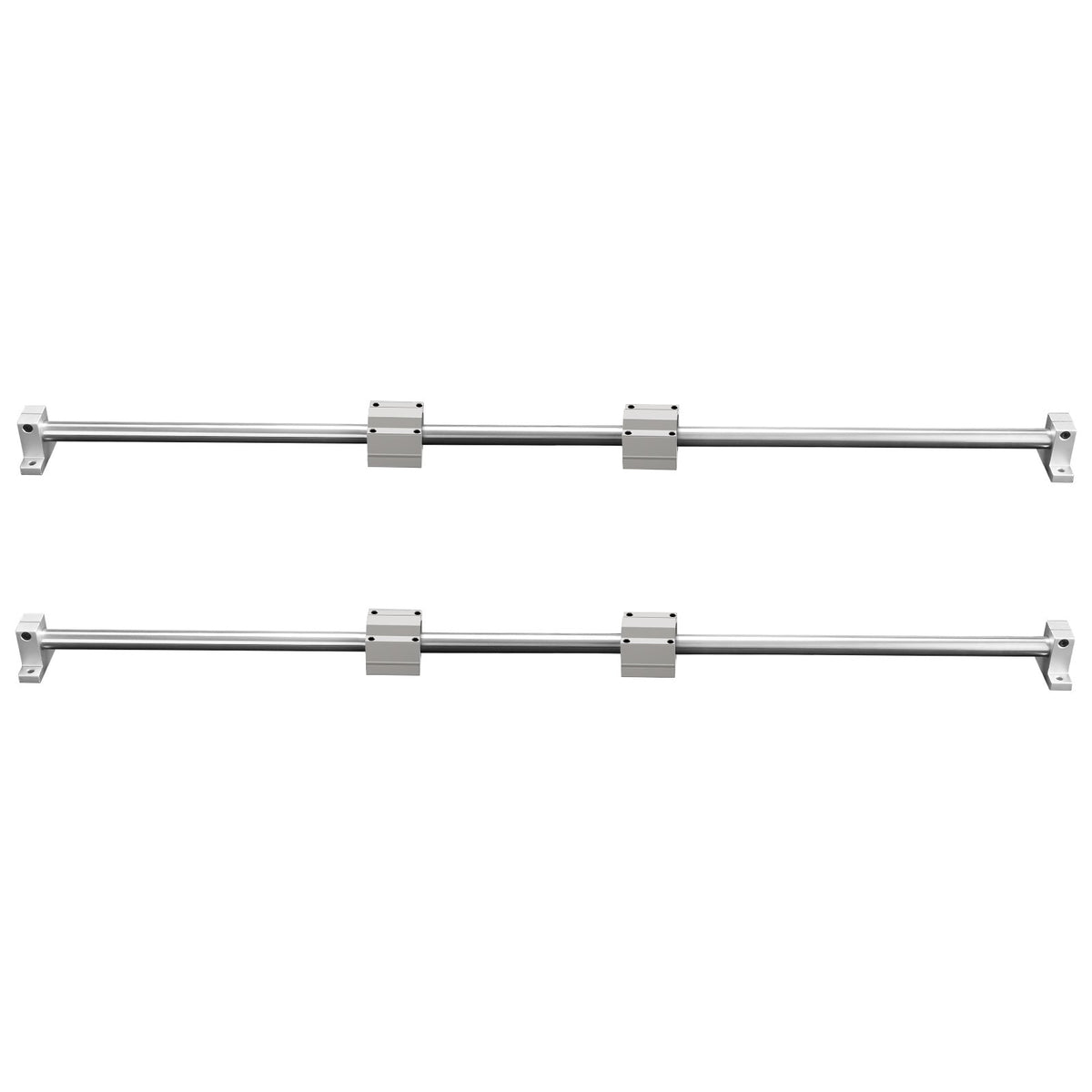 VEVOR Linear Motion Kit, SFC16 1000mm, Includes 2 Rails of 39.4 inches, 4 SC16 Carriage Blocks, and 4 Support Brackets, Ideal for CNC and Automation Projects