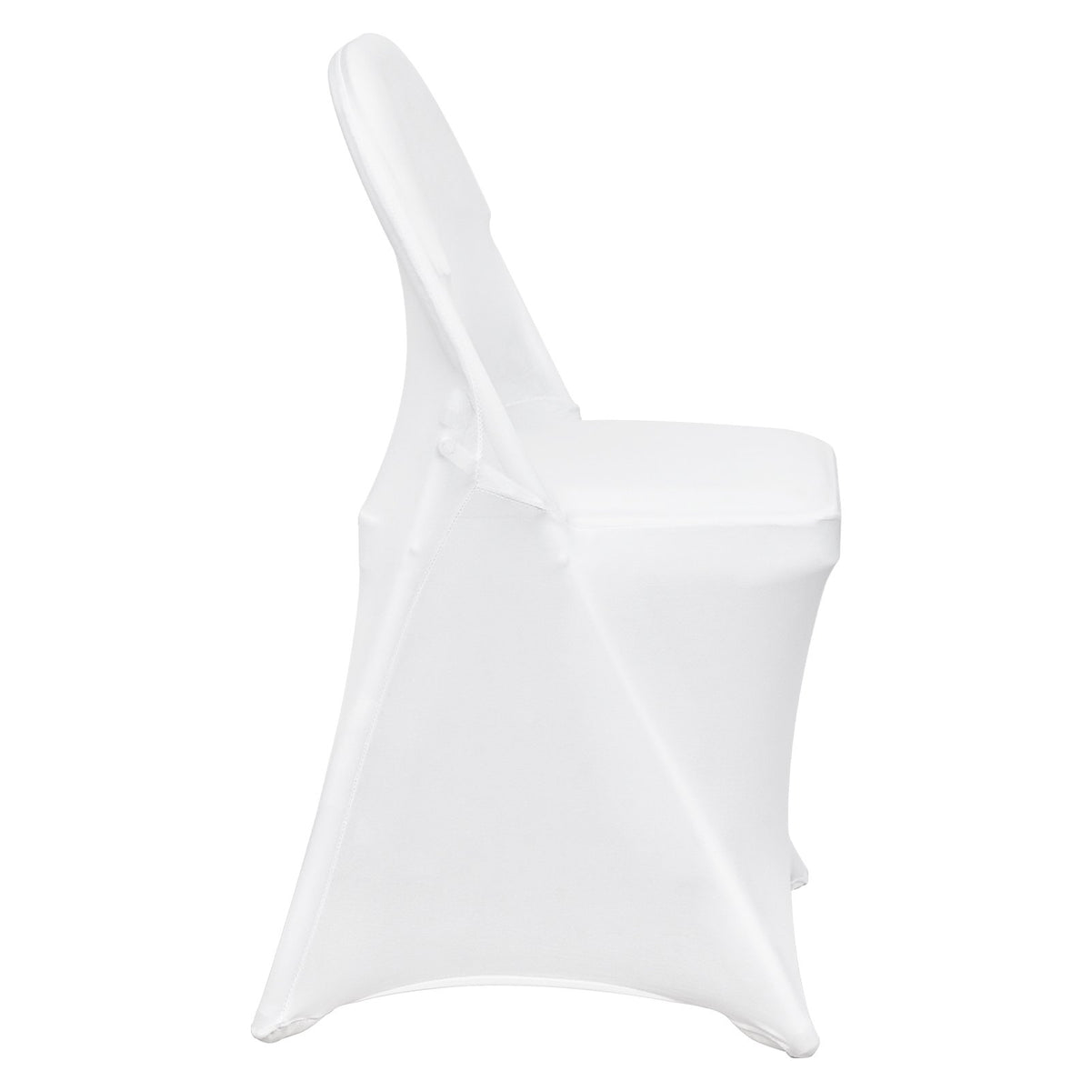 VEVOR Stretch Spandex Folding Chair Covers, Universal Fitted Chair Cover, Removable Washable Protective Slipcovers, for Wedding, Holiday, Banquet, Party, Celebration, Dining (12PCS White)