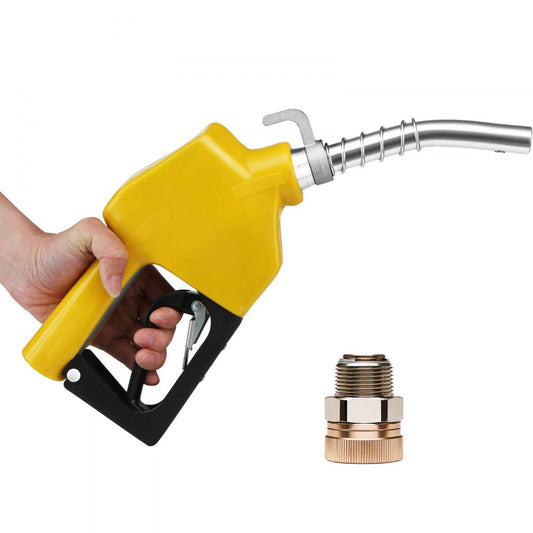 VEVOR Automatic Fuel Nozzle, 3/4" NPT Inlet Thread & 13/16" Spout, 11 GPM Max Flow Rate, Auto Shut Off, Aluminum & PVC Gas Pump Handle with 360° Swivel for Gasoline Diesel Kerosene Biodiesel Refilling