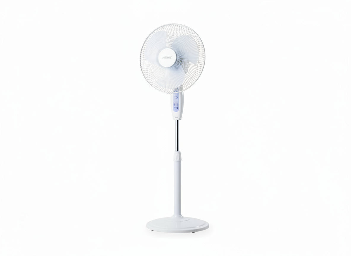 Stay cool and comfortable with the&nbsp;Omega OP40R 46cm Pedestal Fan&nbsp;in sleek white.This lightweight and durable fan is perfect for reliable everyday use at home.